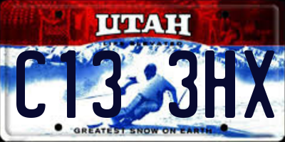 UT license plate C133HX
