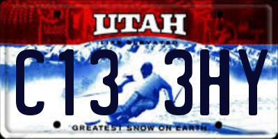 UT license plate C133HY