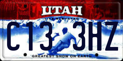 UT license plate C133HZ