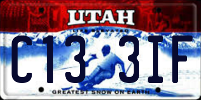 UT license plate C133IF