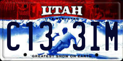 UT license plate C133IM