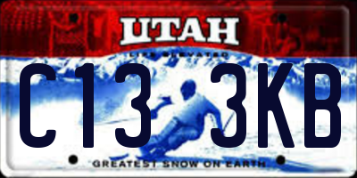 UT license plate C133KB