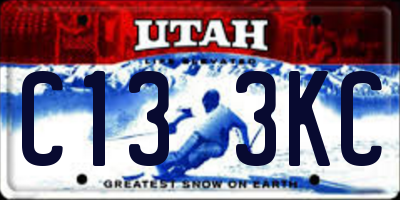 UT license plate C133KC