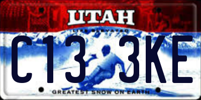 UT license plate C133KE
