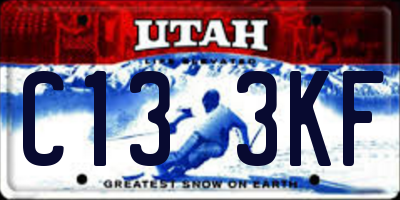 UT license plate C133KF
