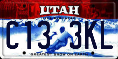 UT license plate C133KL