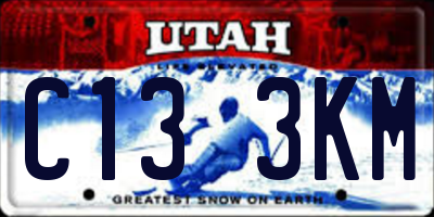 UT license plate C133KM