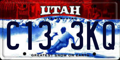 UT license plate C133KQ