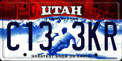 UT license plate C133KR