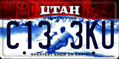 UT license plate C133KU