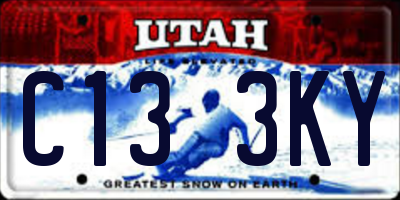 UT license plate C133KY