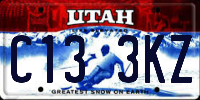 UT license plate C133KZ