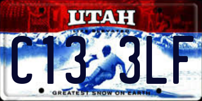 UT license plate C133LF