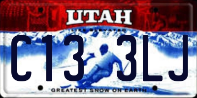 UT license plate C133LJ