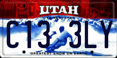 UT license plate C133LY