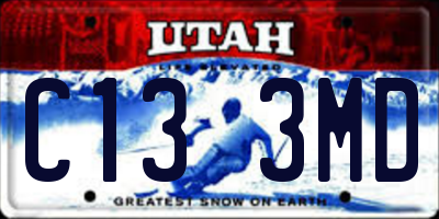 UT license plate C133MD