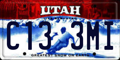UT license plate C133MI