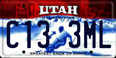 UT license plate C133ML