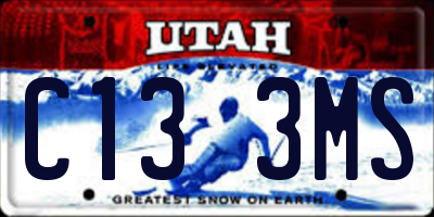UT license plate C133MS