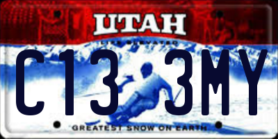 UT license plate C133MY