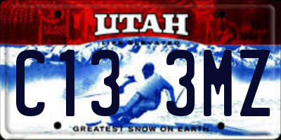 UT license plate C133MZ
