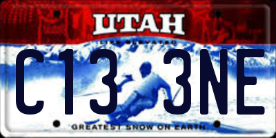 UT license plate C133NE