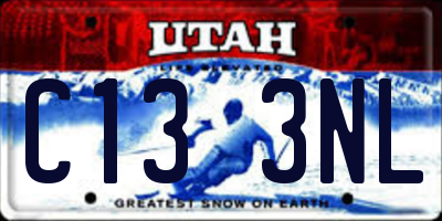 UT license plate C133NL