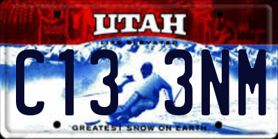 UT license plate C133NM