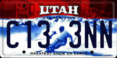 UT license plate C133NN