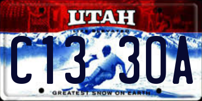 UT license plate C133OA
