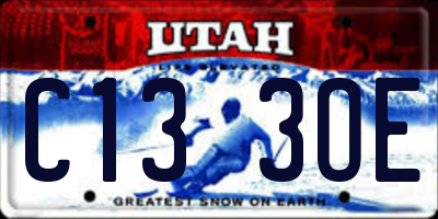 UT license plate C133OE