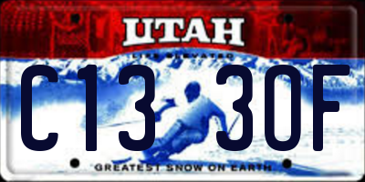 UT license plate C133OF