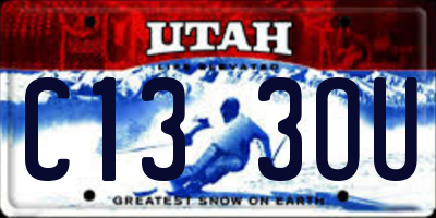 UT license plate C133OU