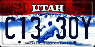 UT license plate C133OY