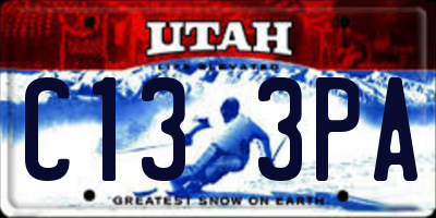 UT license plate C133PA