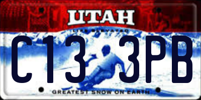 UT license plate C133PB