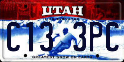 UT license plate C133PC
