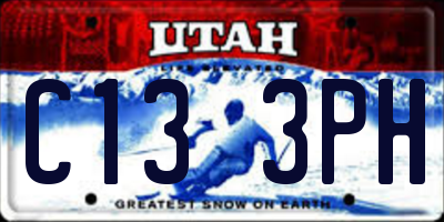 UT license plate C133PH