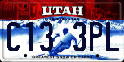 UT license plate C133PL