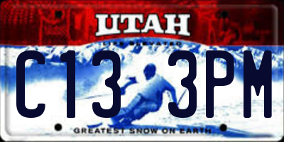 UT license plate C133PM