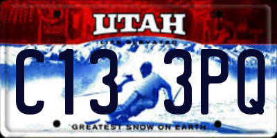UT license plate C133PQ