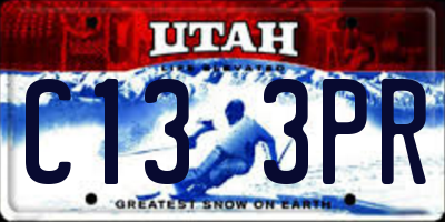 UT license plate C133PR