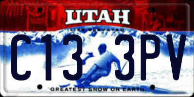 UT license plate C133PV