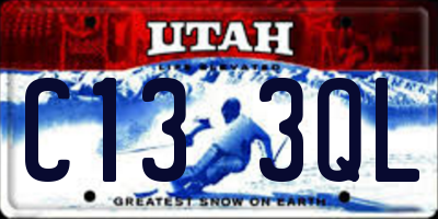 UT license plate C133QL