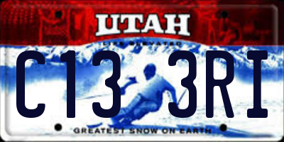 UT license plate C133RI