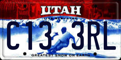 UT license plate C133RL