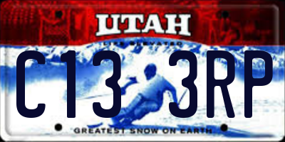 UT license plate C133RP