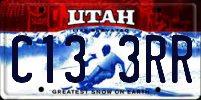 UT license plate C133RR