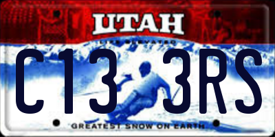 UT license plate C133RS