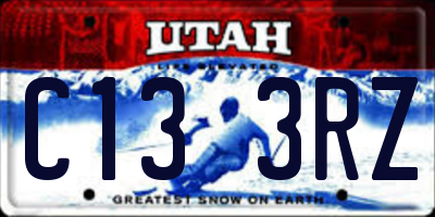 UT license plate C133RZ
